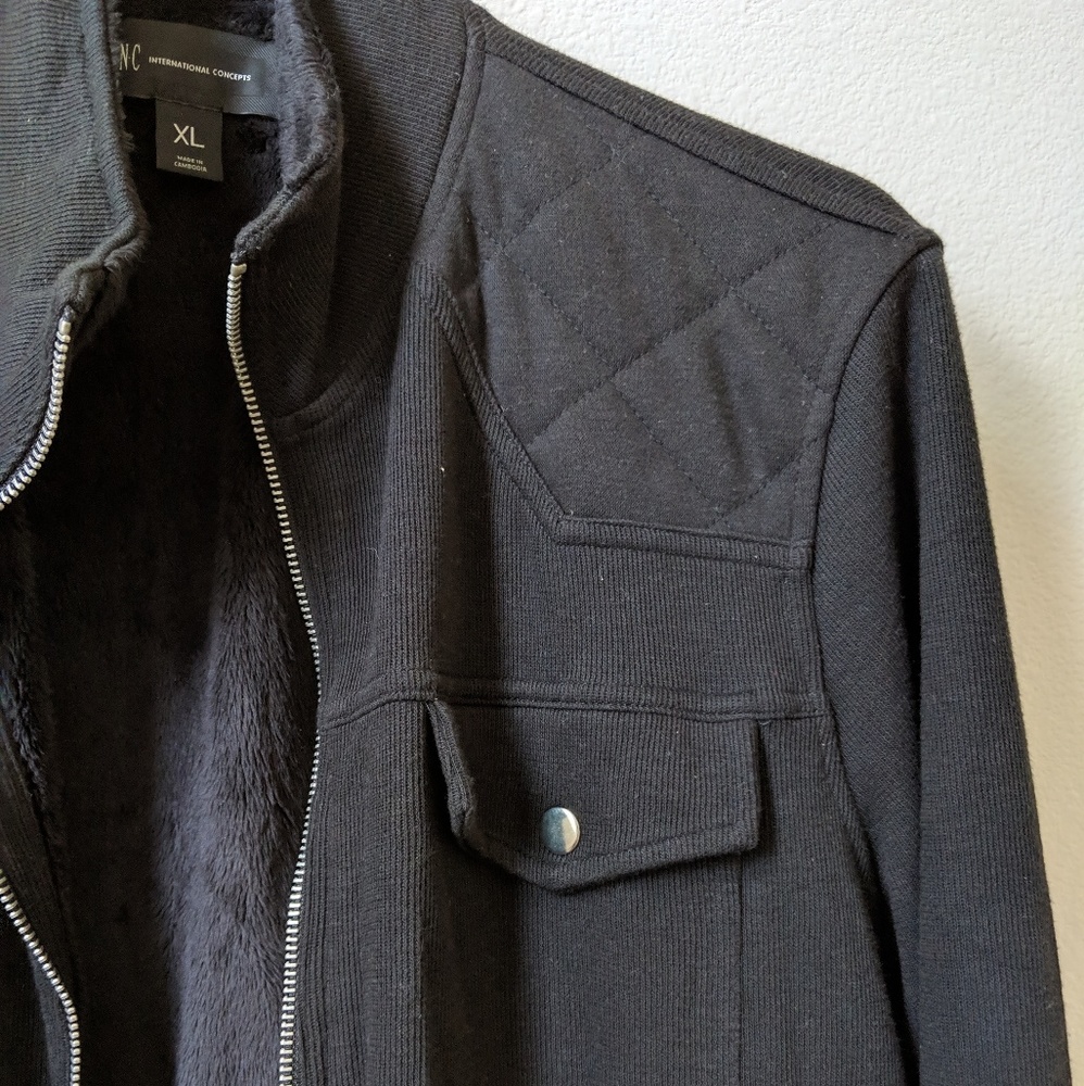 INC International Concepts Mens Casual Knit Jacket - Picture 3 of 5